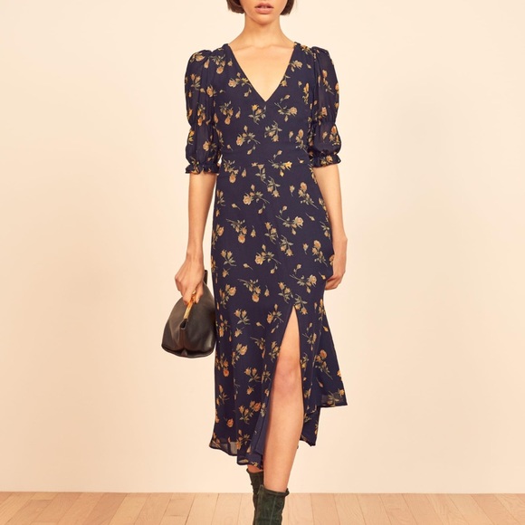 Reformation Larchmont Midi Dress- Size 0 - Picture 2 of 10